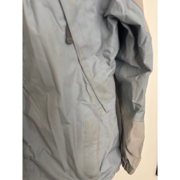 The North Face Jacket Womens Medium Blue Grey HyVent Waterproof Hooded Full Zip - Picture 5 of 11